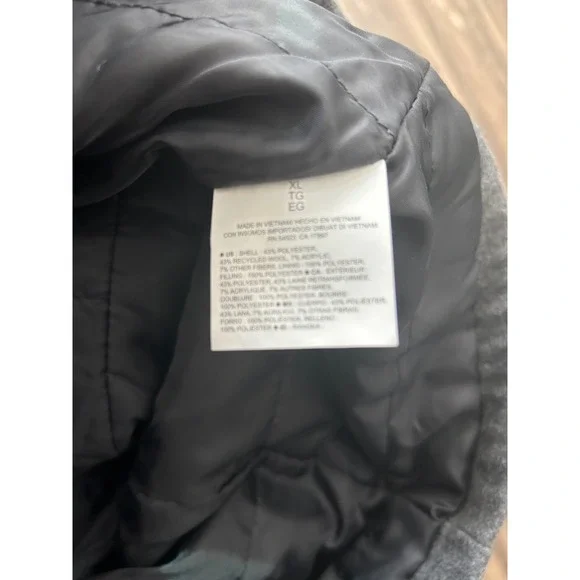 Old Navy Womens Grey Wool Blend Double Breasted Pea Coat Jacket XL NEW - Picture 4 of 4